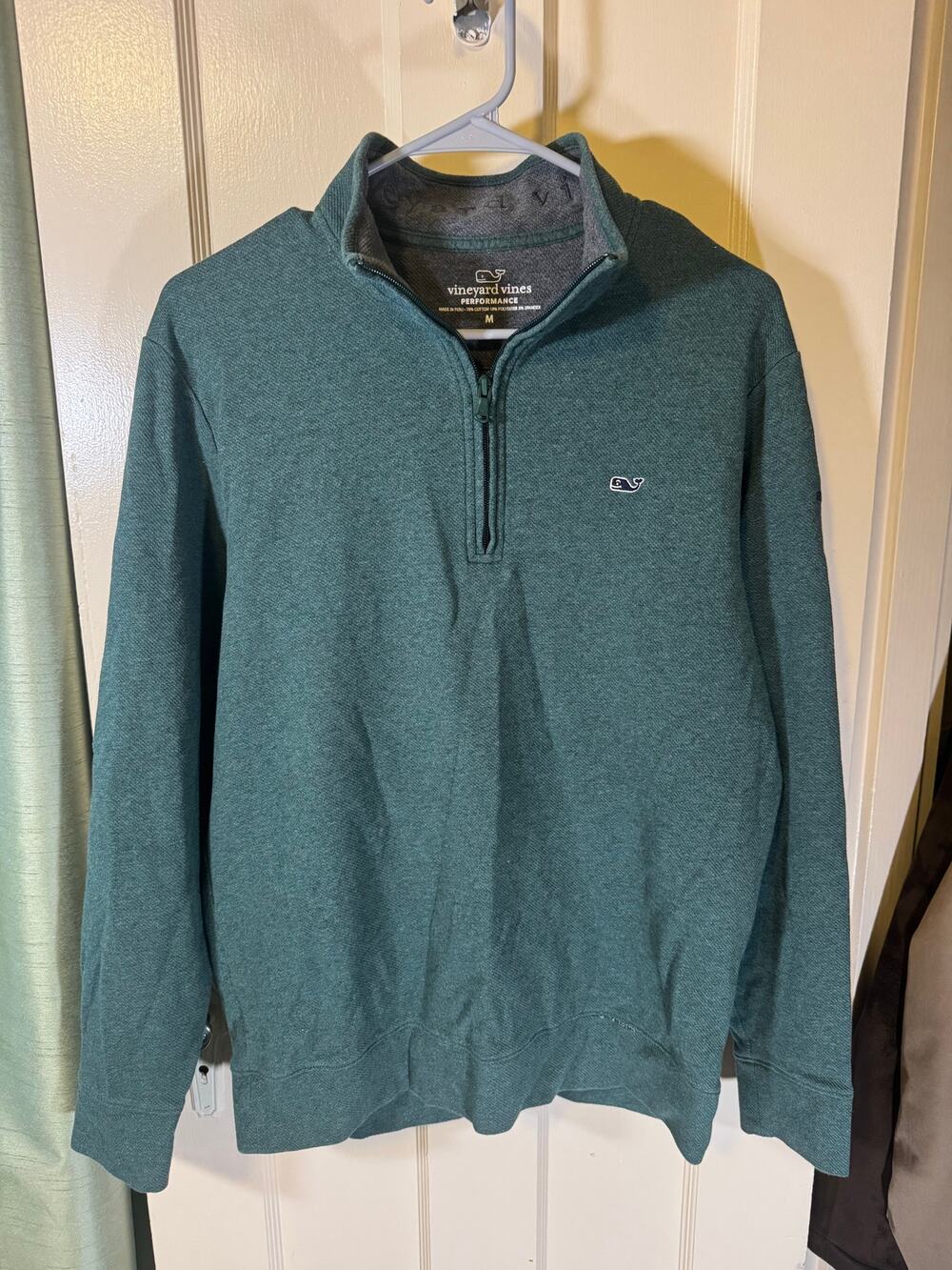 Vineyard Vines Men’s M Performance Quarter-Zip TPC River’s Bend Green Golf